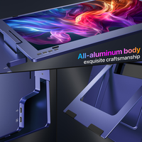 Moniteur portable à double écran IPS de 15,6 pouces, luminosité de 280 cd/m², résolution 1920x1080, fréquence de rafraîchissement de 60 Hz, interface Type-C