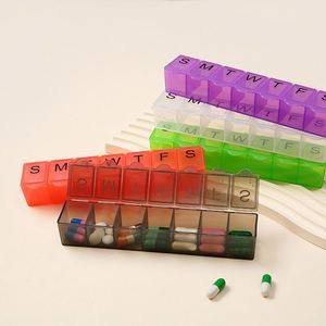Organisateur de pilules hebdomadaire avec logo personnalisé, grande boîte à pilules pour 7 jours, portable pour les voyages, contenants pour les vitamines, les compléments et les médicaments - Product Image 3