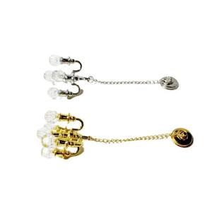 Oyuncak Ev 1/12 Ölçekli Mini Altın Gümüş Kristal Avize Lamba Modeli Plastik OPP Poşet - Product Image 2