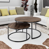 Combinaison simple table basse salon familial ensemble de plusieurs tables basses combinées