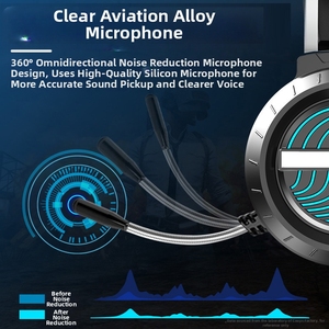 Tai nghe chụp tai 3.5mm với chức năng khử tiếng ồn chủ động & điều khiển cảm ứng - Điều chỉnh âm lượng một chạm dành cho du lịch & sử dụng điện thoại di động - Product Image 4