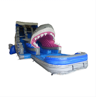 Toboggan aquatique gonflable hybride en PVC, modèle Requin, prix usine, haute qualité, certifié CE EN14960, capacité 500 kg