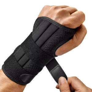 <span class=keywords><strong>Attelle</strong></span> de poignet réglable à 3 tiges en polyester et nylon respirant, <span class=keywords><strong>attelle</strong></span> pour syndrome du canal carpien avec fermeture auto-agrippante pour tendinite, arthrite, main - Product Image 5