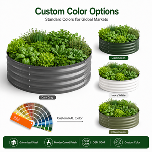 Kit de jardinière surélevée <span class=keywords><strong>en</strong></span> métal galvanisé SEEYES, modulaire, ondulée, pour l'extérieur, pour la culture des légumes, taille personnalisée, OEM ODM, fabrication <span class=keywords><strong>en</strong></span> usine - Product Image 4