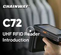 Lector RFID UHF Chainway C72, Teléfono Inteligente Resistente con Sistema Android, PDA Portátil, Escáner de Código de Barras, Larga Distancia de Lectura