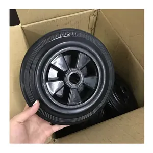 8 Zoll 200mm Black Rubber Mülleimer Lenkrad