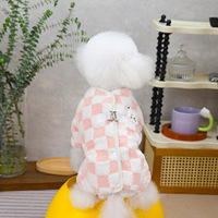 Kawaii Pet Laine Gilet À Capuche Automne Hiver Épais Teddy Chien En Peluche Bouton Manteau Petite Taille Chaud Évaluation pour Costume