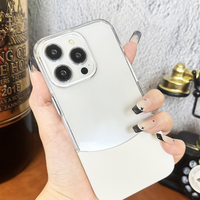 Transparent Creative Splicing Mobile Phone case PC Ultra-mince Anti-chute Simple Housse De Protection pour iphone 16 Pro Max