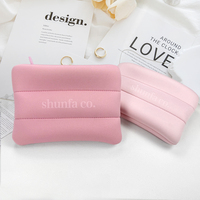 Pochette à bulles gonflée en néoprène personnalisée d'usine OEM Sac de rangement pour soins de la peau de beauté Toilette de plongée Trousse de maquillage cosmétique