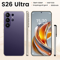 S26 ULTRA 5G, Teléfono Inteligente con CPU Deca-Core, Cámara Trasera de 108MP, Pantalla HD, en Francés, Español e Inglés, Teléfono Móvil Tecno Económico, Venta en Línea