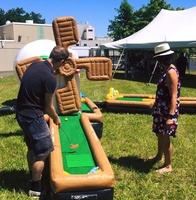 Terrain de mini-golf gonflable commercial à 3/6/9 trous, Crazy Putt, certifié CE, en PVC, garantie 2 ans