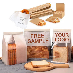 Sacchetto d'imballaggio del pane della carta Kraft dei biscotti dell'hamburger della Baguette del panino della ciambella della cera marrone bianca biodegradabile per alimento - Product Image 6