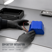 Batterie NCM 26V 2500mAh, module d'alimentation OEM avec faisceau de connecteurs pour fauteuil roulant électrique, bateau, robot et systèmes de secours