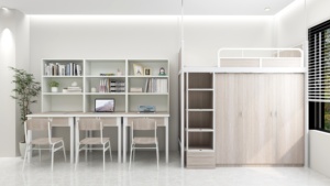 Apartamento Litera Niños Literas modernas Muebles escolares Cama deslizante Niños Niño <span class=keywords><strong>Loft</strong></span> Cama con escaleras Muebles de dormitorio - Product Image 2