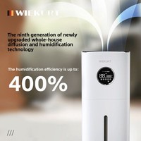 Humidificateur à ultrasons en plastique sur pied de 13 L pour la maison et l'hôtel, fonctionnement silencieux, grand volume de brume