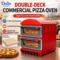 Four à pizza électrique double niveau pour comptoir, idéal pour la restauration professionnelle