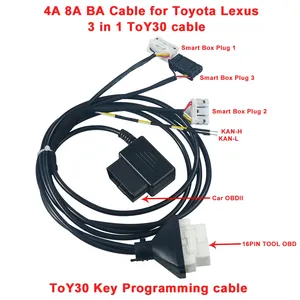 Cavo <span class=keywords><strong>3</strong></span> in 1 Toy30 4A 8A BA Cavo Programmazione Chiavi Smart 16pin OBD per Autel OBDSTAR Xhorse Key Tool Plus per Tutti i Modelli Toyota Lexus - Product Image 2