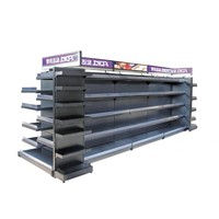 Étagères de magasin de détail robustes personnalisées, gondoles, étagères centrales de supermarché