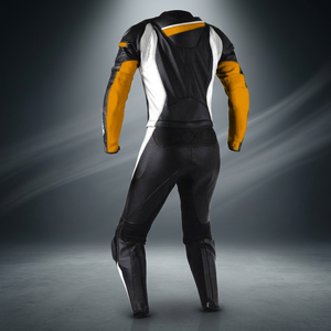 Combinaison de moto en cuir noir pour homme, une pièce, manches longues, équipement de protection pour la conduite - Product Image 2