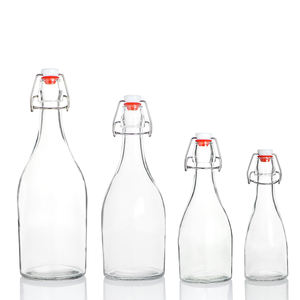 Botellas <span class=keywords><strong>de</strong></span> Vidrio Transparente con Tapa Abatible <span class=keywords><strong>de</strong></span> 350 ml, 500 ml, 750 ml <span class=keywords><strong>y</strong></span> 1000 ml para Bebidas Frías, Kombucha, Cerveza, en <span class=keywords><strong>Venta</strong></span> - Product Image 3