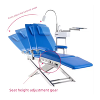 Fauteuil dentaire portable pliable en gros pour dentistes, unité dentaire avec base en acier inoxydable