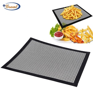 Reversible Rotisserie BBQ <b>Grill</b> <b>Mesh</b> Sheet Non-Stick PTFE Outdoor Barbecue Cooking Mats Reusable - Product Image 5