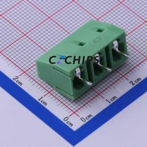 KF128-7.62-3P Screw Terminal Block Through hole Component (THT),P=7.62mm Connector 1x3P 7.62mm Green Through Hole - Product Image 2