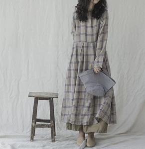 Tissu en lin 100% délavé à carreaux mélangés - Product Image 6