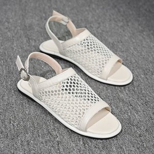 Sandales plates à plateforme arrière pour femmes grandes tailles, tendance mode été 2026, design en maille respirante - Product Image 6