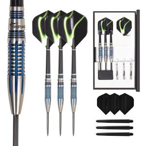 Fléchettes de jeu de club Freccetta ultra durables, pointe en acier tungstène à 90%, avec tiges et ailerons remplaçables - Product Image 1