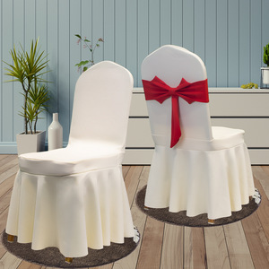 <span class=keywords><strong>Housse</strong></span> de <span class=keywords><strong>chaise</strong></span> universelle épaissie, élastique, antidérapante, anti-poussière, pour hôtel, mariage, banquet, en tissu air-layer, une seule pièce - Product Image 3