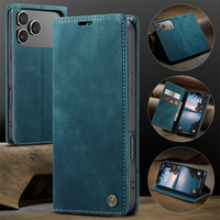 Étui de téléphone rétro en cuir PU à rabat pour iPhone 16 E 11 12 13 14 15 18 Pro Max 17 Air avec porte-cartes et portefeuille antichoc