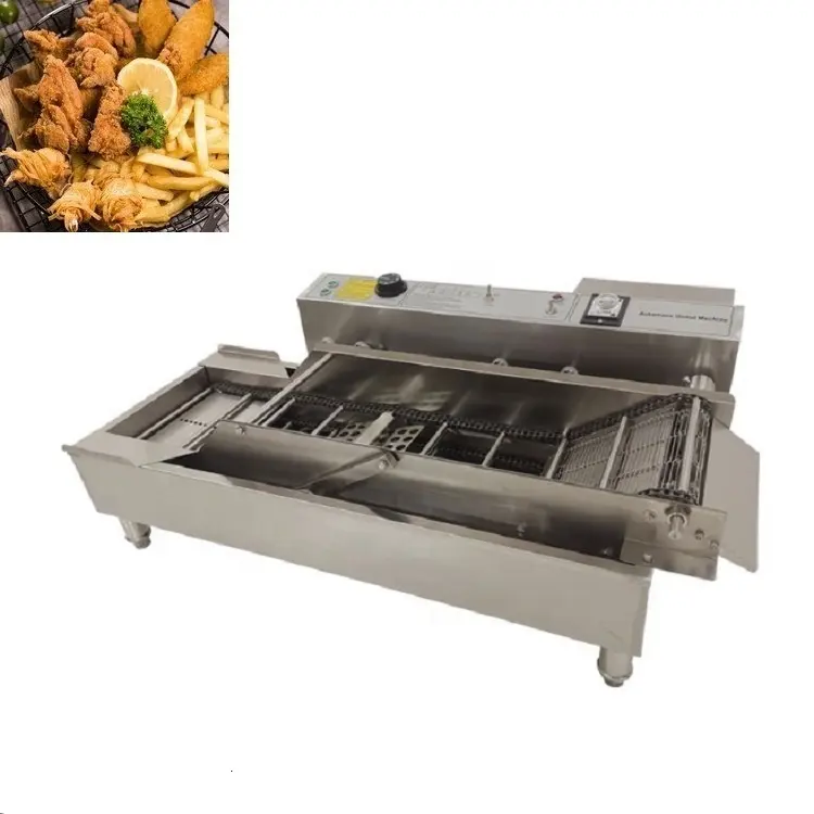 Kolay kullanım yüksek verimli tavuk Nuggets makinesi meyilli Breading kızartma ekipmanları Burger Patty makinesi