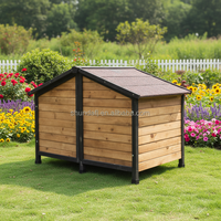 Houten hondenhuis Premium hondenverblijven Buiten duurzaam regenbestendig hondenkennel voor tuin achtertuin boerderij met 2 deuren