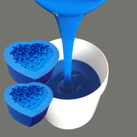 Matériau en caoutchouc de silicone fondant à haute élasticité, la pâte de caoutchouc liquide bleu AB prend en charge la personnalisation de la dureté