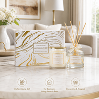Ensemble cadeau élégant de diffuseur de parfum et bougie pour la vente au détail et la fragrance d'intérieur