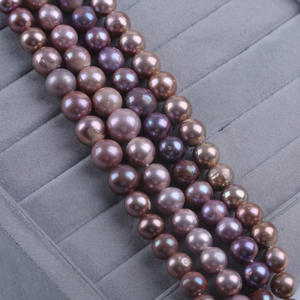 Prix de gros Perles d'eau douce naturelles 9-15mm Perles Edison Perles de chaîne en forme de tour violettes naturelles Vente directe Colliers de perles - Product Image 5