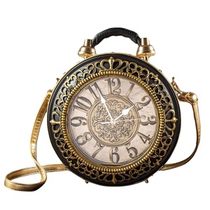 Women Vintage <b>Clock</b> Round Clutch Purse Top Handle Alarm <b>Clock</b> Evening <b>Bag</b> Zipper Crossbody <b>Bag</b> for Wedding Cocktail - Product Image 5