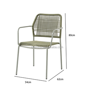 Silla con marco de metal vendedora caliente, muebles de jardín, silla de Patio barata, silla apilable de ratán PE para exteriores - Product Image 1