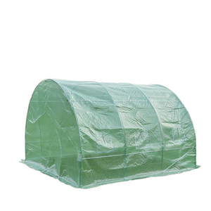 Serre de jardin moderne et étanche PE couverture enroulable porte à glissière en acier plastique pour la maison arrière-cour plante culture verre trempé - Product Image 1