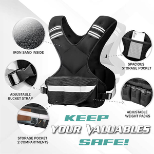 CZ Adjustable Body Weighted Vest 4-10lb/11-20lb/20-32lb Weight Vest Exercise Set for <b>Strength</b> <b>Training</b> Workout Running Fitness - Product Image 5