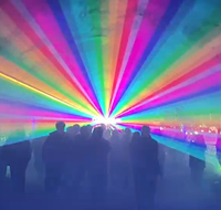 Proyector láser de animación RGB, 10W, 40K, para DJ, discoteca, luz de escenario, DMX512, Control ILDA, Software ISHOW