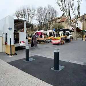 프랑스 시장 광장 및 제한 구역 반자동 볼라드 용 EVO 기계식 볼라드 수동 및 개폐식