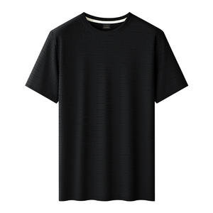 Novedad de verano, camiseta informal de Color sólido para hombre, camiseta de media manga de seda helada transpirable de secado rápido, camisetas deportivas de malla de punto para hombre - Product Image 4