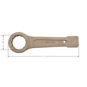 AMPCO - SW1060A Clé à frappe Safewrench, Aluminium Bronze (pouces) CLÉS ANTI-ÉTINCELLES, CLÉS ET CLÉS À RÉGLAGE - Product Image 1