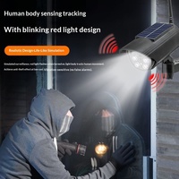 Caméra de simulation solaire OEM avec détecteur de mouvement PIR, lampe murale extérieure, lampe de sécurité de jardin, fausse caméra CCTV, patio, étanche, logo personnalisé