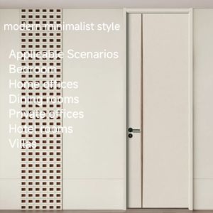 Porte en cristal <span class=keywords><strong>de</strong></span> carbone au design moderne, silencieuse, résistante à l'humidité, placage avec finition peinte pour <span class=keywords><strong>application</strong></span> intérieure dans les chambres - Product Image 2