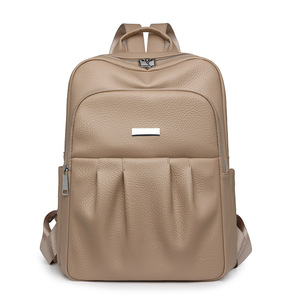 "Sac à dos d'été en nylon léger de couleur unie pour femmes par PU" - Product Image 2
