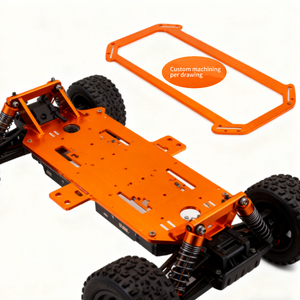 Panel Metálico Personalizado, Chasis de Coche Robótico Inteligente para Motor TT, Placa Inferior de Aleación de Aluminio de 1.5mm con Tracción en las Cuatro Ruedas - Product Image 1