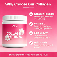 Privanewlabels ODM/OEM Poudre de boisson protéinée au collagène Produits de beauté pour adultes 5g à chaque dose Éclaircissement de la peau Bouteille de 350g
